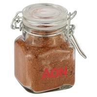 Glass jar filled with beef & burger spices.... from ASI 71685 Midnite Snax®