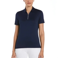 This tulip sleeve polo comes with self fabric collar with 1/4-zip... from ASI...