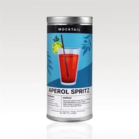 Sophisticated alcohol-free mocktails in tins with 10 silk pyramid...
