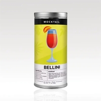 Sophisticated alcohol-free mocktails in tins with 10 silk pyramid...
