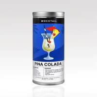 Sophisticated alcohol-free mocktails in tins with 10 silk pyramid...