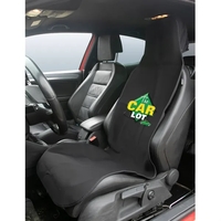 Seat cover wrap with self-storing design that mounts to headrest.... from ASI...