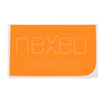 Premium 7" x 7" Debossed Microfiber Cloth in Vinyl Pouch