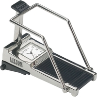 Silver die cast metal treadmill replica desk clock.... from ASI 54100 Fields...
