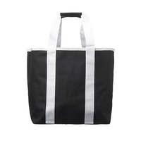 Large polyester tote bag with 1 color silkscreen imprint on 1... from ASI...