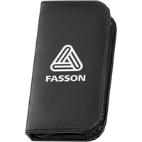 Manicure tools and sewing kit together in a zippered black leatherette......