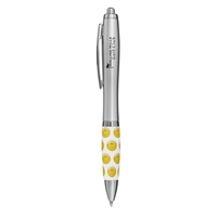 Click action pen with metallic silver accents, medium point black ink... from...