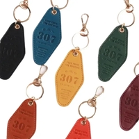 Stylish diamond PU leather keychain, 3.9", with textured finish, metal...