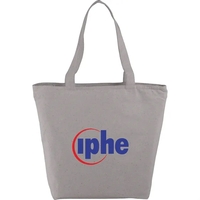 5" x 12.25" x 14.75" cotton canvas tote bag with zippered... from ASI 66887...