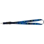 Full Color 1" Lanyard w/ Extension and D-Ring