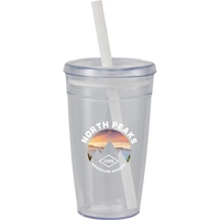 Anna Recycled Acrylic Tumbler w/ Straw 15oz... from ASI 66887 PCNA / Bullet