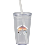 Anna Recycled Acrylic Tumbler w/ Straw 15oz
