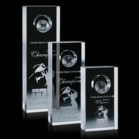 Optical crystal award with molded 3D golf ball inset.... from ASI 84592 St...