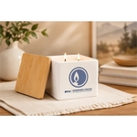 Pre poured Luxury 2 Wick Soy Wax Candle with Bamboo Lid 8 oz
