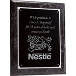 Wood Plaque with Black Marble Finish