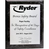 Wood Plaque with Marble Finish