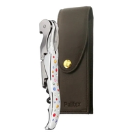Waiter's corkscrew with 26 multi-colored crystals embedded in the top of......