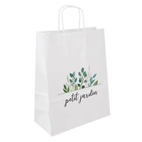 White Twisted Handle Bag With Full Color Printing