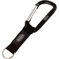 Key Tag Carabiner with Strap and Raised Rubber Patch
