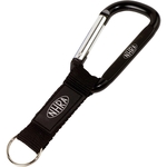 Key Tag Carabiner with Strap and Raised Rubber Patch