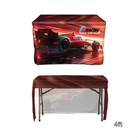 4' fitted table cover with open back, sewn corners, 300D polyester... from...