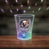 USA 250th Anniversary LED Disco Ball 8 oz. Rocks Glass
