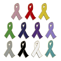 1" metal awareness ribbon pin in assorted enamel colors.... from ASI 52263...