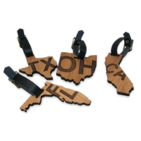 A black leather strap adds the finishing touches to this wood... from ASI...