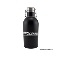 64 oz. Black steel growler (Double Wall).... from ASI 92133 777 Promotional...