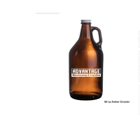 64 Oz Amber Growler