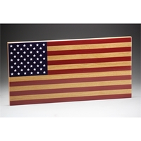 18" x 9" x .75" hardwood printed American flag. Made in... from ASI 92531...
