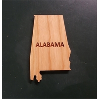2" hardwood magnets featuring the shape of the State of Alabama;... from ASI...