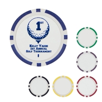 Poker chip ball marker with an assortment of colors.... from ASI 57653 Gold Bond