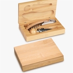 2-Piece Bamboo Wine Tool Set