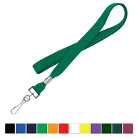 5/8" thick blank flat polyester lanyard with swivel hook in packs... from ASI...