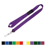5/8" Flat Blank Lanyard with Breakaway (J-Hook)
