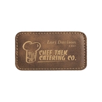 3 1/4"x1 3/4" Leatherette Badge w/ Magnet