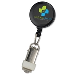 Economy Round Plastic Badge Reel with Card Clamp