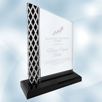 Acrylic Unite Diamond Black Ice Plaque with Base