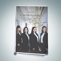 Color Photo Imprinted Vertical Rectangle Plaque - Small