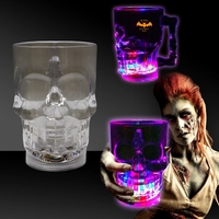 14 oz. Flashing LED Lighted Skull Cup