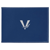 12" x 9" PU leatherette blue and silver holder for 8... from ASI 74601 Calico