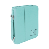 6 3/4" x 9 1/4" x 2" teal PU leatherette zippered... from ASI 74601 Calico