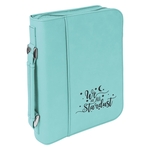 7 1/2" x 10 3/4" Teal Leatherette Book/Bible Cover