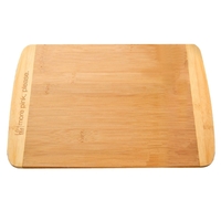 11" x 8 3/4" x 7/16" bamboo cutting board with two-tone... from ASI 57655...