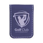 Blue & Silver Leatherette Money Clip