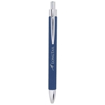 Blue/Silver Laserable Leatherette Pen