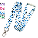 5/8" Polka Dot Lanyard with Trigger Hook and Split Ring
