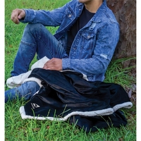 Soft plush reversible throw blanket made with recycled materials, 50" x......