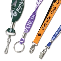 3/8" 2Tone Custom Woven Polyester Lanyards with Breakaway